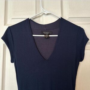 Joe & Elle Navy V-Neck Women's Dress